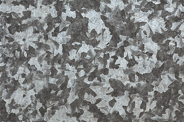 Image showing The zinced surface of a steel sheet