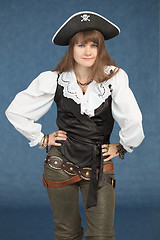 Image showing Pirate woman in hat