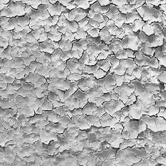Image showing Texture of concrete wall covered cracked paint