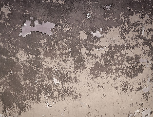 Image showing Brown painted old wall background