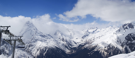 Image showing Panoramic view. Caucasus Mountains.