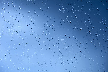 Image showing Background from droplets of rain water on a glass