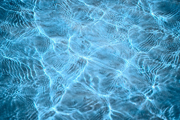 Image showing Abstract blue background - sunlight on a water surface