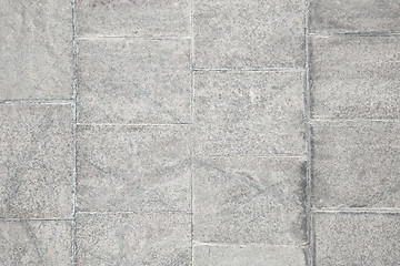 Image showing Surface of old concrete wall covered with grey plates