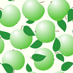 Image showing Abstract backgrounds with green apples