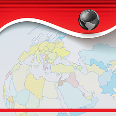 Image showing Abstract business background with earth map