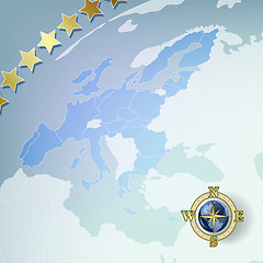 Image showing Abstract background with europe map