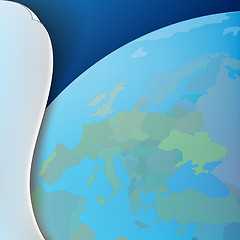 Image showing Abstract business background with earth map