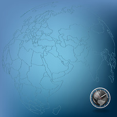 Image showing abstract background with globe
