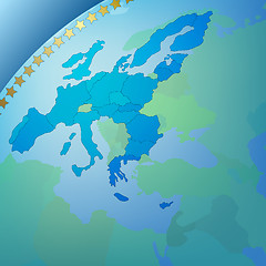 Image showing Abstract business background europe map