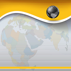 Image showing Abstract business background with earth map