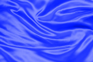 Image showing blue crumpled silk fabric