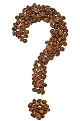 Image showing Question mark of coffee beans