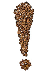 Image showing The exclamation point of the coffee beans