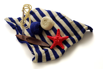 Image showing Marine theme in knitting