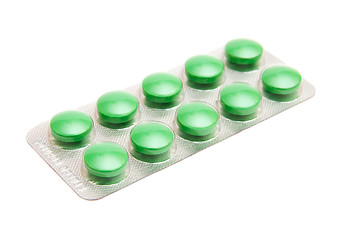 Image showing Green pills