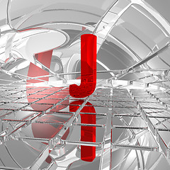 Image showing j in futuristic space