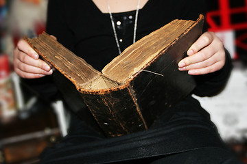 Image showing Reading the bible