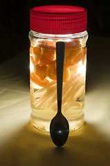 Image showing chilera vinagra in jar typical spice Central America