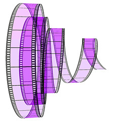 Image showing 3d film Segment rolled forward