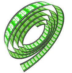 Image showing 3d film rolled  down