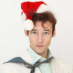 Image showing Portrait of person with a New Year hat