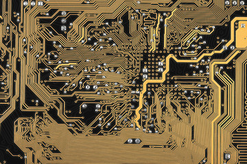 Image showing Abstract circuit board dark background