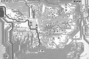 Image showing Graphic circuit board background in hi-tech style