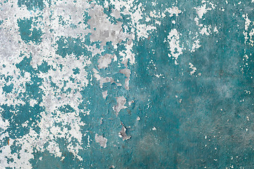 Image showing Green grunge concrete weathered wall background