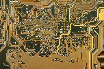 Image showing Industrial hi tech circuit background with electric paths