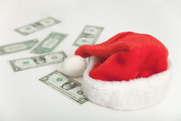 Image showing Still-life with money symbolizing Christmas celebratory expenses