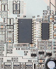 Image showing Industrial background from electronic components