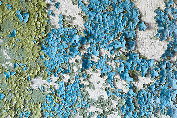 Image showing Old peeled concrete wall grunge background
