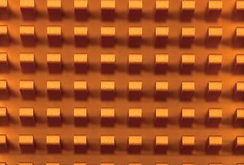 Image showing Yellow metallic radiator industrial hi tech background