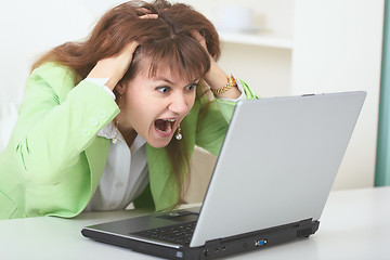 Image showing Woman disappointed with intercourse in Internet