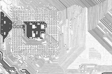 Image showing Iindustrial electronic black and white graphic texture