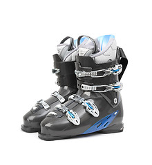 Image showing Ski boots isolated on white