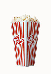 Image showing Box with fresh Popcorn isolated