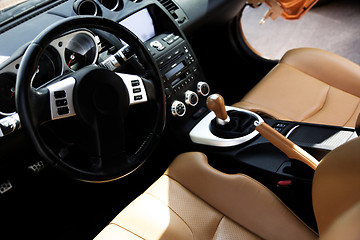 Image showing Modern sport car interior