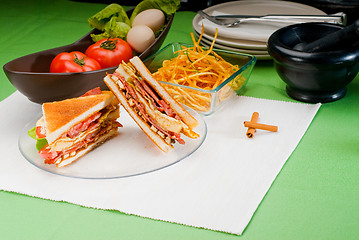 Image showing club sandwich