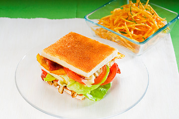 Image showing club sandwich