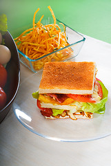 Image showing club sandwich