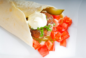 Image showing falafel wrap