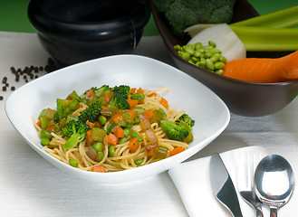 Image showing vegetable pasta