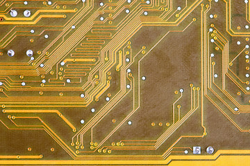 Image showing Electronic circuit board tech color background