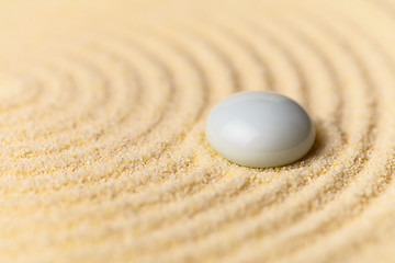 Image showing Japanese garden -  wavy background and glass drop