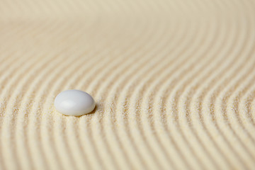 Image showing Abstract background of sand with white glass stone
