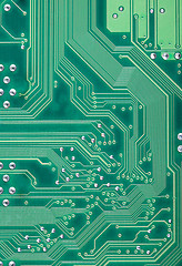 Image showing Green industrial texture of a electronic plate