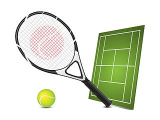 Image showing Tennis design elements