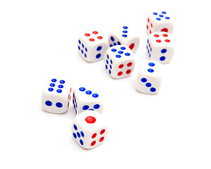 Image showing Nine dice i